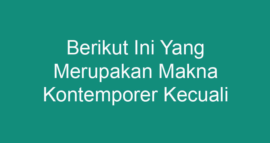 berikut